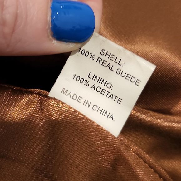 Brown suede IL Gilet zebra print jacket size S. - Picture 5 of 9